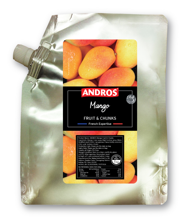 F122552 - Andros Mango Fruit & Chunks Doypack 1kg